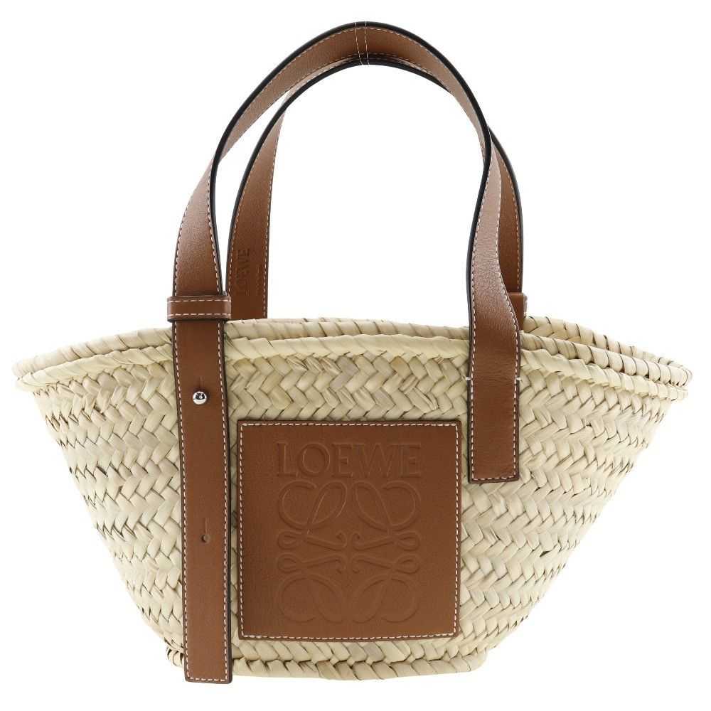 Loewe Loewe Loewe Raffia Leather Basket Small Tot… - image 1