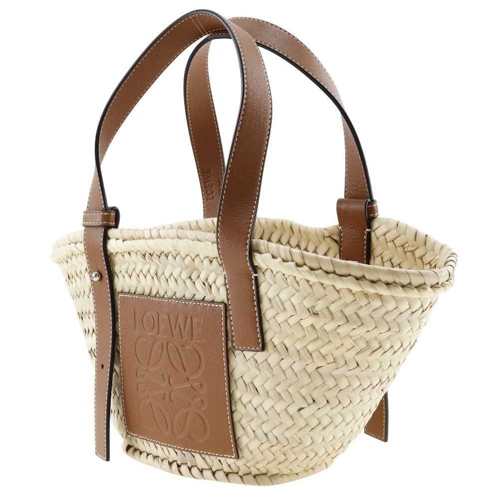 Loewe Loewe Loewe Raffia Leather Basket Small Tot… - image 2