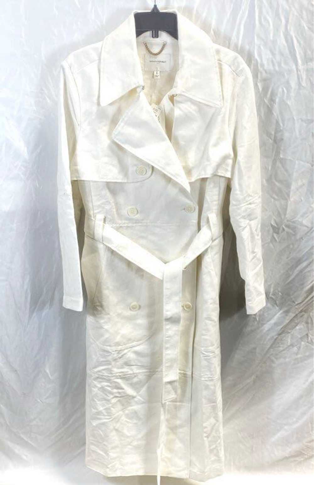 NWT Banana Republic Womens White Linen Double-Bre… - image 1