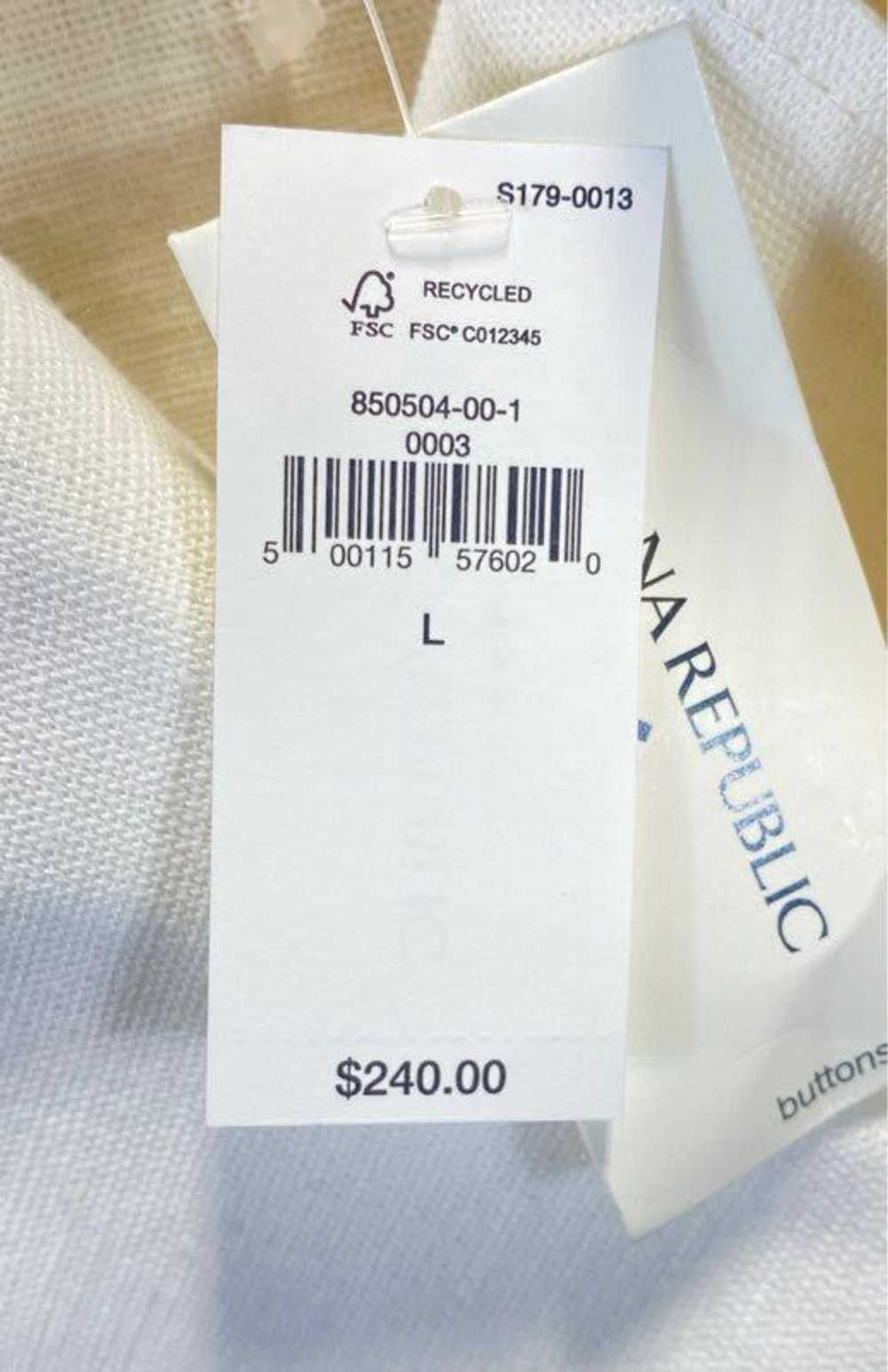 NWT Banana Republic Womens White Linen Double-Bre… - image 4