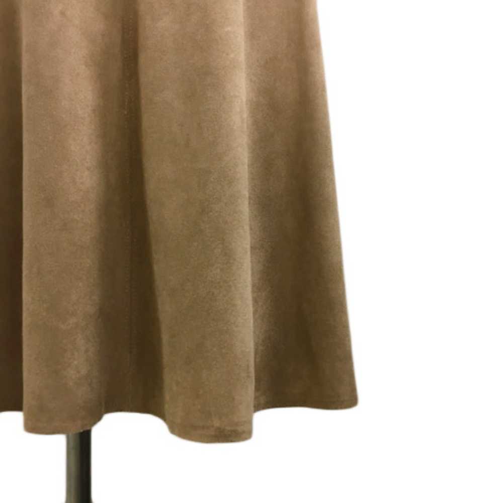 NATURAL BEAUTY BASIC Skirt Knee Length Suede Plai… - image 3