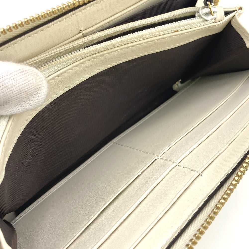 GUCCI Long Wallet Purse leather Ivory Sherry line… - image 12