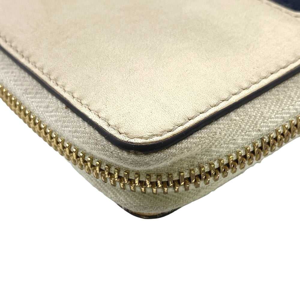 GUCCI Long Wallet Purse leather Ivory Sherry line… - image 5