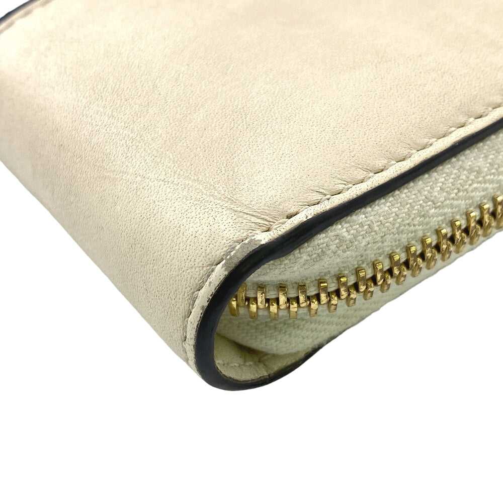 GUCCI Long Wallet Purse leather Ivory Sherry line… - image 6