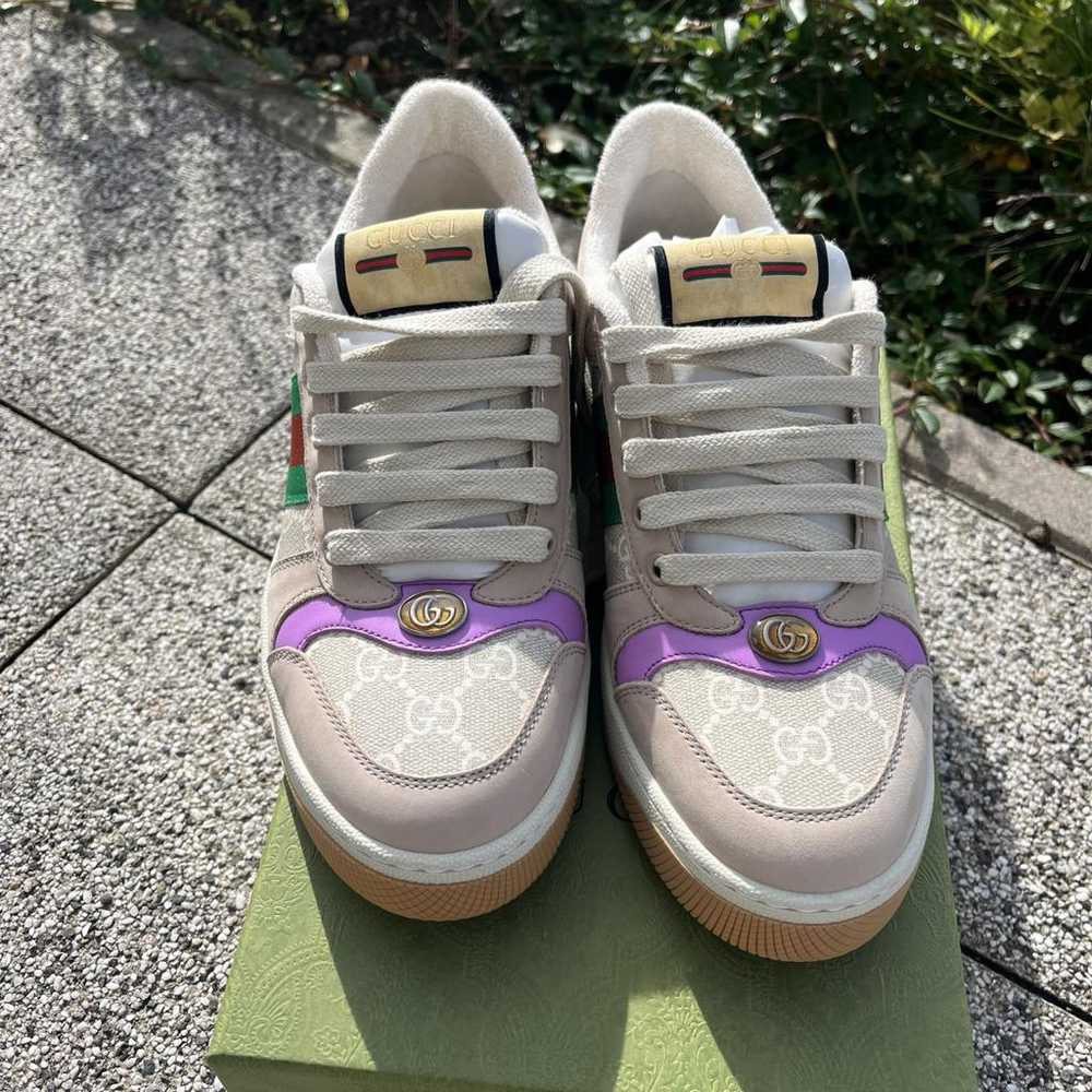 Gucci Screener cloth trainers - image 2