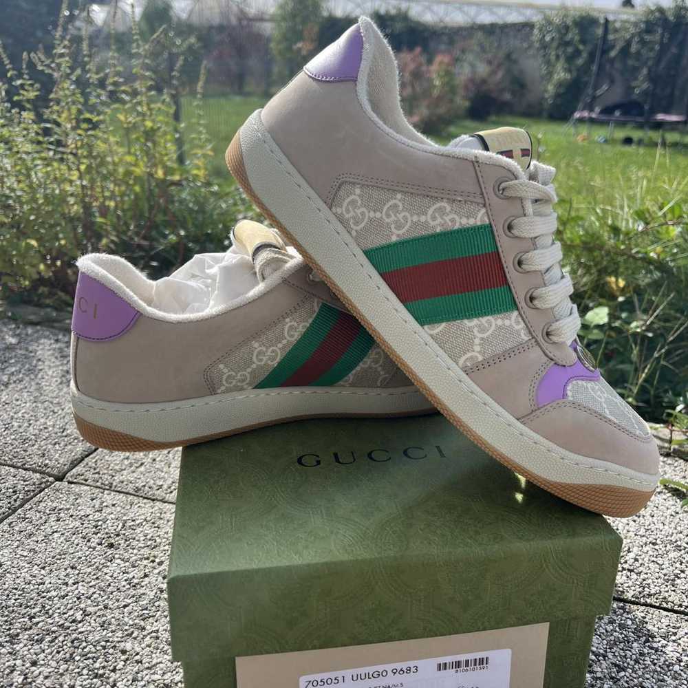 Gucci Screener cloth trainers - image 4