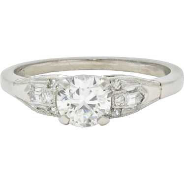 Art Deco Demaria 0.91 CTW Transitional Diamond Pl… - image 1