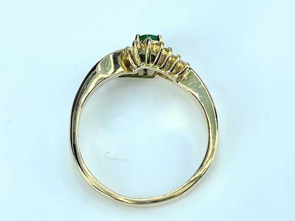 18K yellow gold Emerald Diamond statement ring JR… - image 7