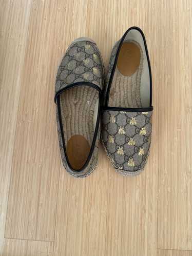 Gucci Gucci GG Canvas and Leather Espadrilles