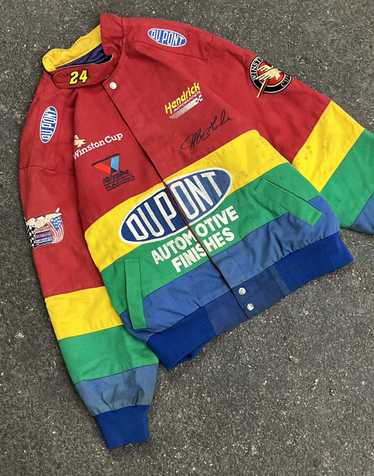 Vintage NASCAR store Jeff Hamilton Racing Collection Rainbow Jacket