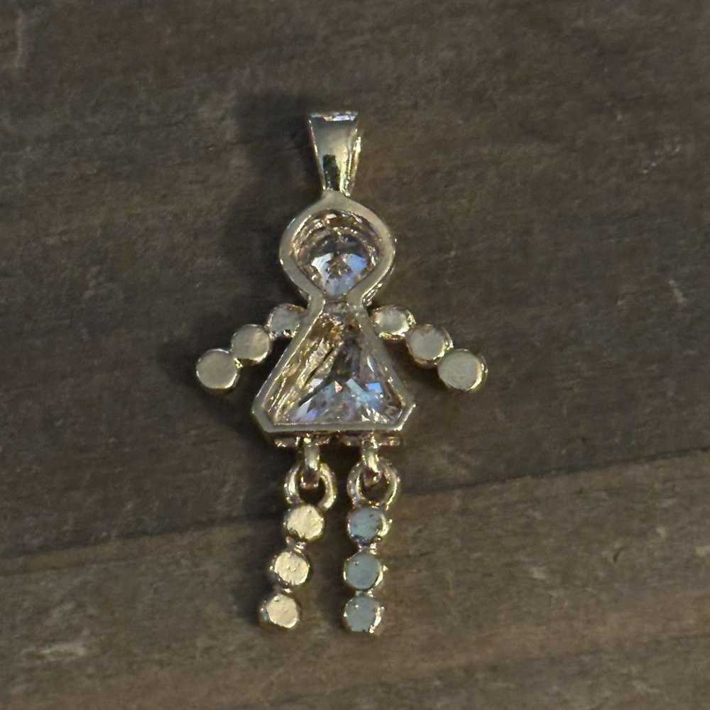 Other Little girl April birthstone charm pendant - image 4