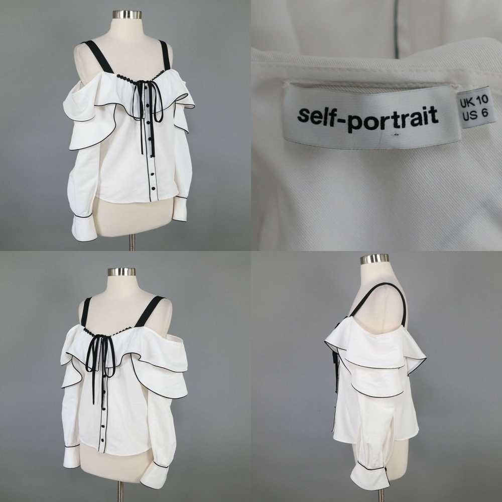 Self-Portrait Self-Portrait Blouse Top 6 Off The … - image 4