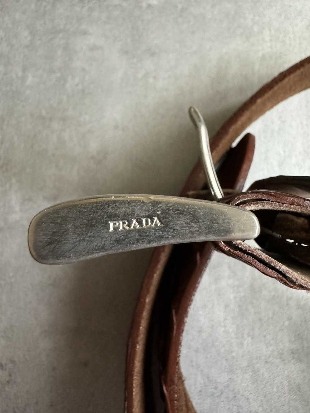 Archival Clothing × Prada 2000s Prada Brown Croco… - image 2