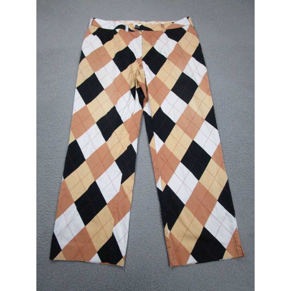 Vintage Loudmouth Pants mens 37x30 Black Yellow B… - image 1