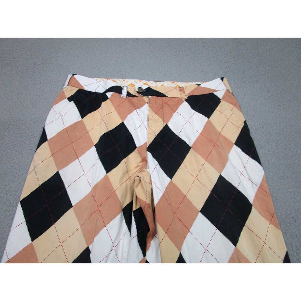 Vintage Loudmouth Pants mens 37x30 Black Yellow B… - image 2