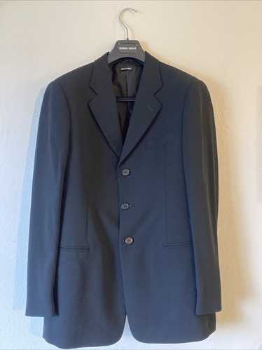 Giorgio Armani 　BORGO21　 ネイビーストライプジャケット Giorgio Armani Borgo 21 Womans 40 Black Jacket pinstripes