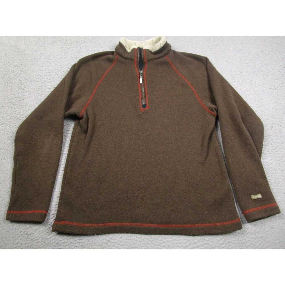 Vintage Columbia Sweater Mens Small Brown Pullove… - image 1