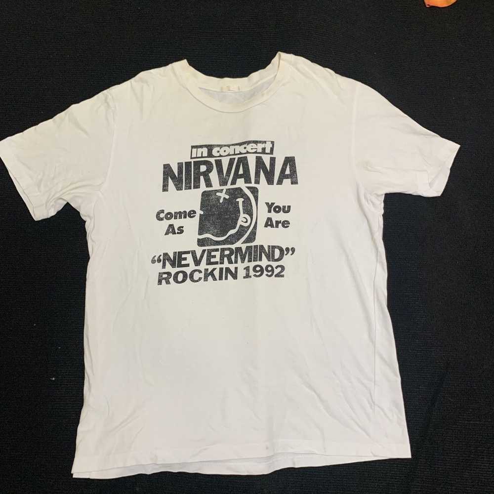 Nirvana × Rock T Shirt Vintage Nirvana Concert Ts… - image 1