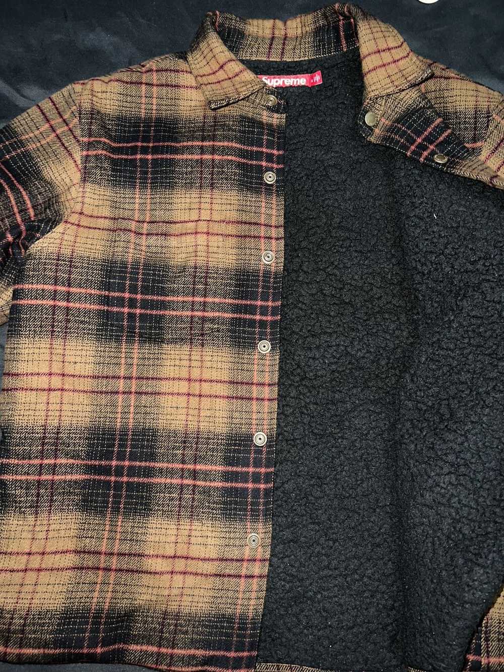 Supreme Supreme Sherpa lined flannel snap shirt - image 2