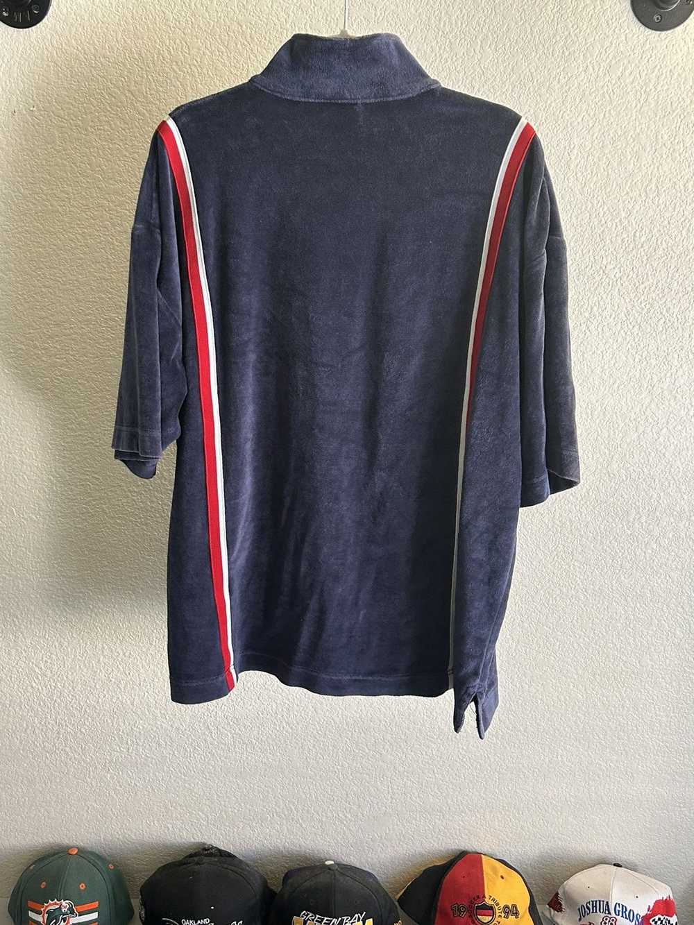 Nike × Vintage Vintage Nike Velour Short sleeve Z… - image 2