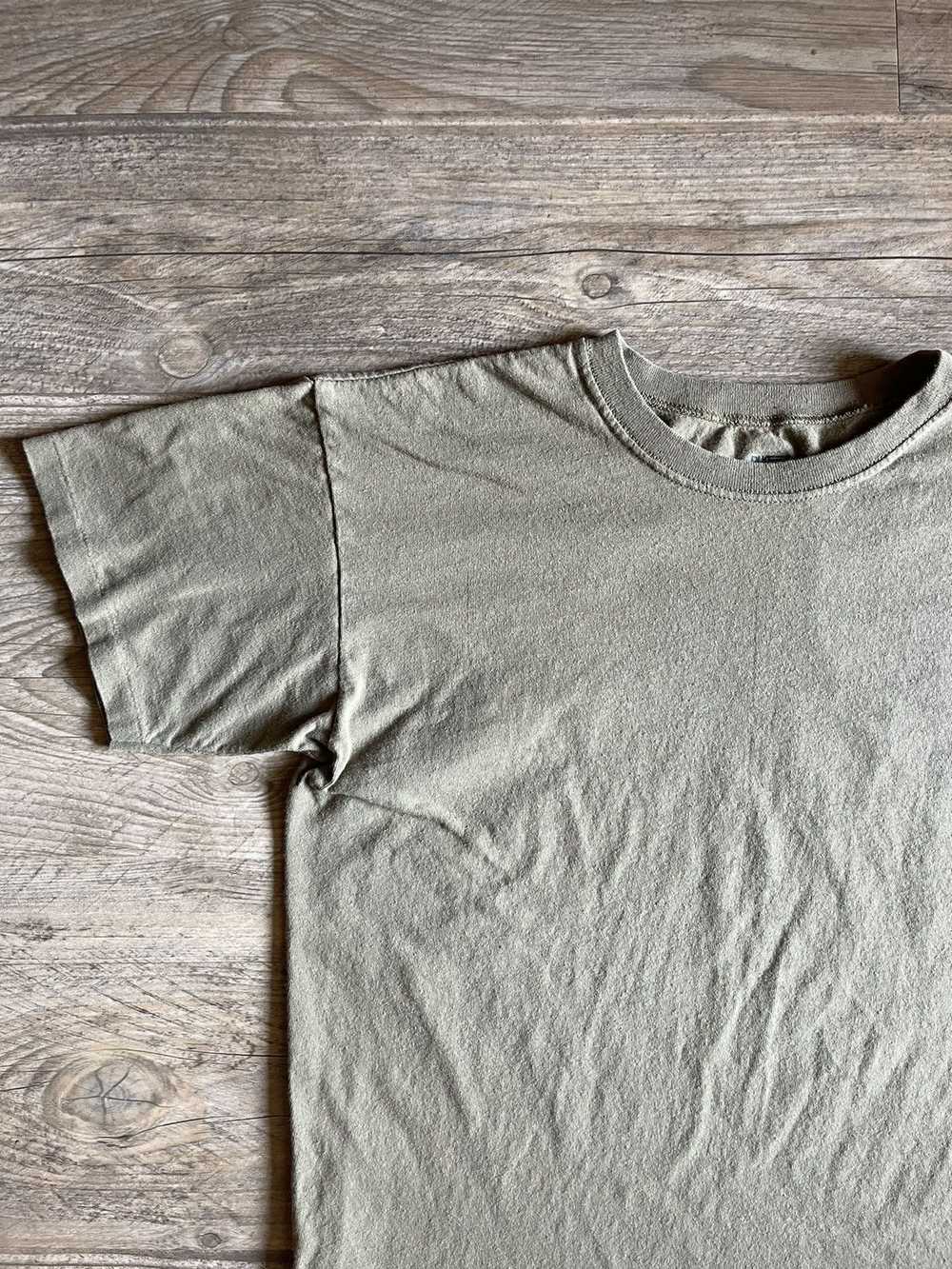 Blank × Made In Usa × Vintage Olive Single stitch… - image 2