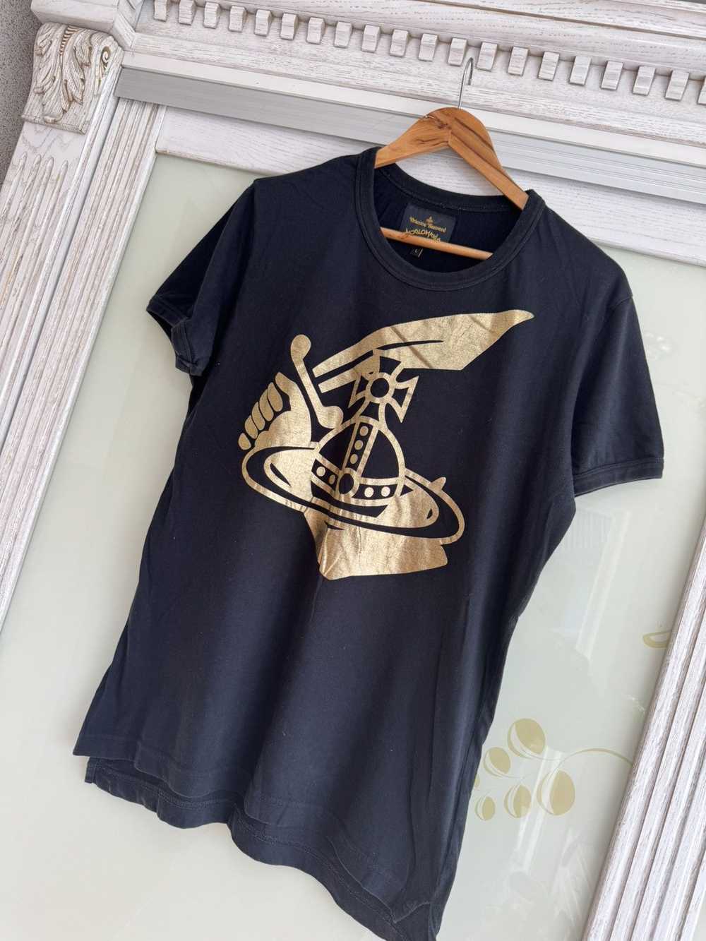 【Vivienne Westwood/ANGLOMANIA】Tシャツ/黒/S Vivienne Westwood Anglomania Vintage Men's Metal Logo Black