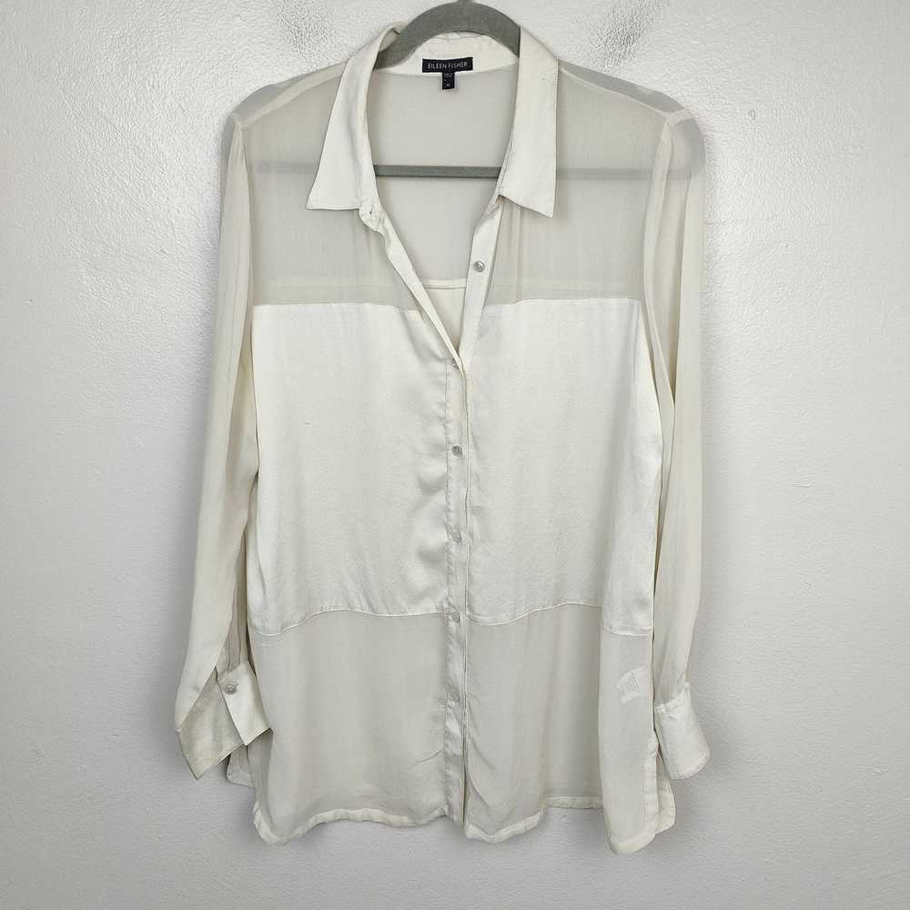 Eileen Fisher Eileen Fisher 100% Silk Top Womens … - image 1