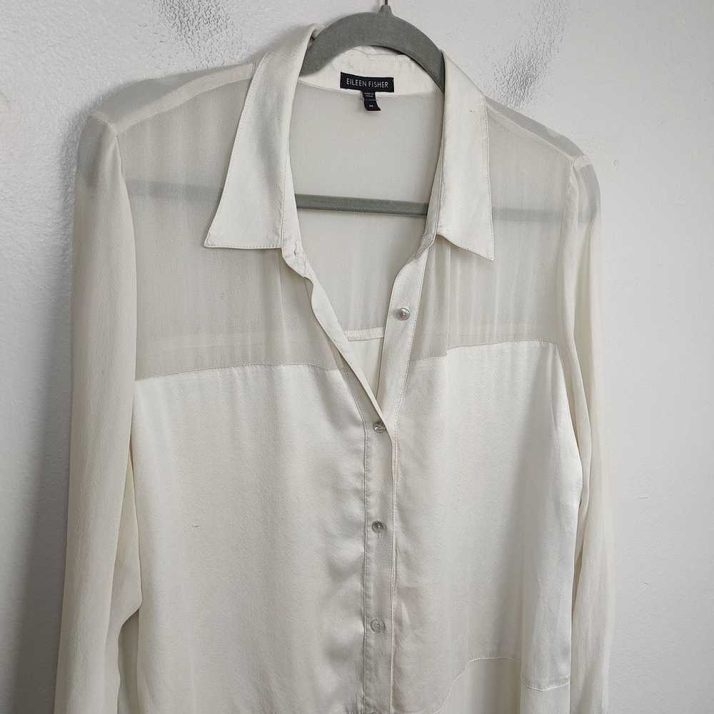 Eileen Fisher Eileen Fisher 100% Silk Top Womens … - image 3