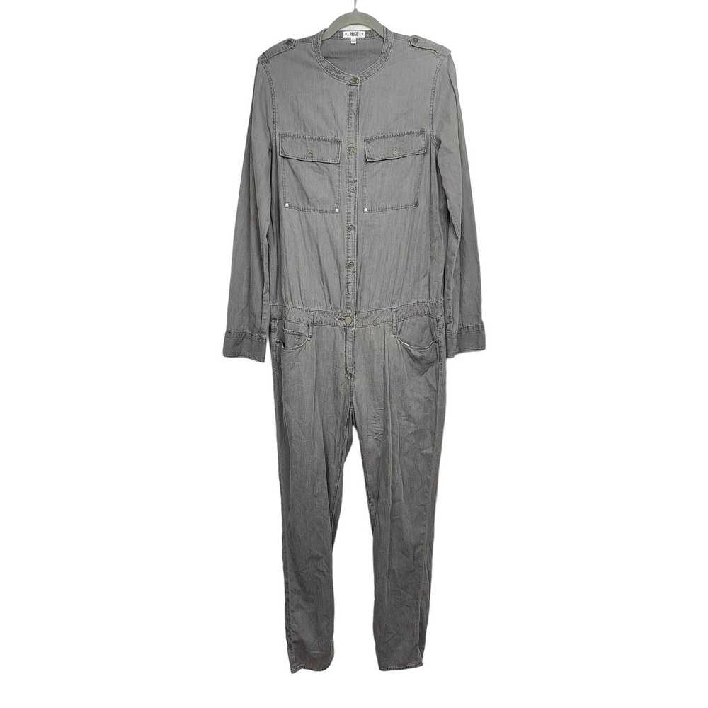 Paige Paige Jumpsuit Womens Large Gray Long Sleev… - image 1