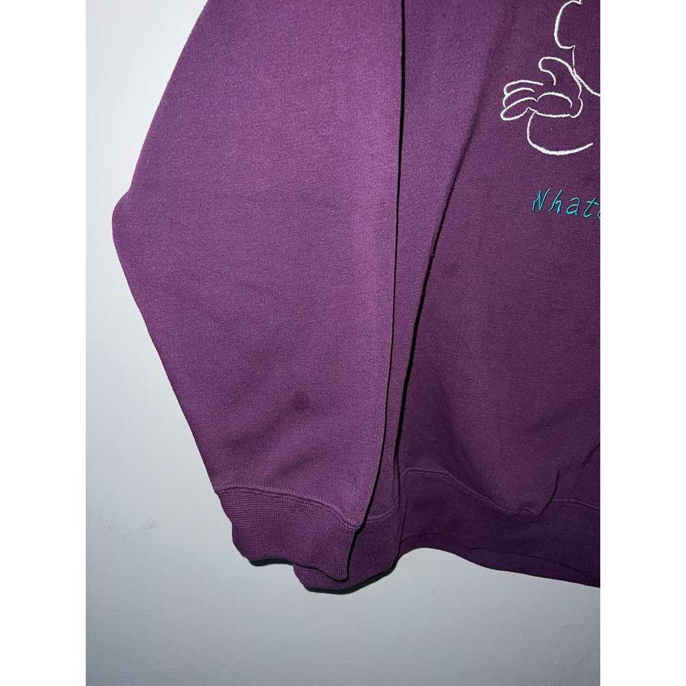 Vintage 90s Active Whatever Purple Graphic Sweats… - image 5