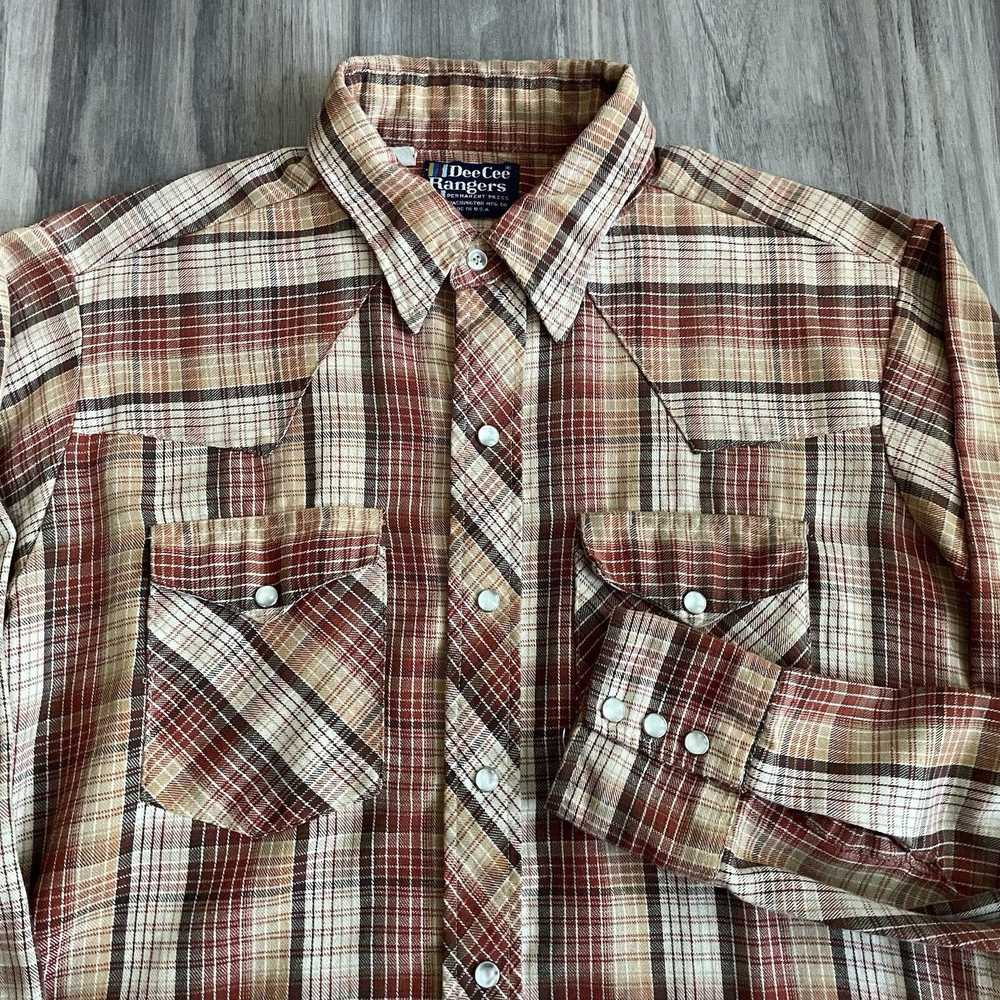 Vintage Vintage Dee Cee Shirt Mens Size L Plaid W… - image 3