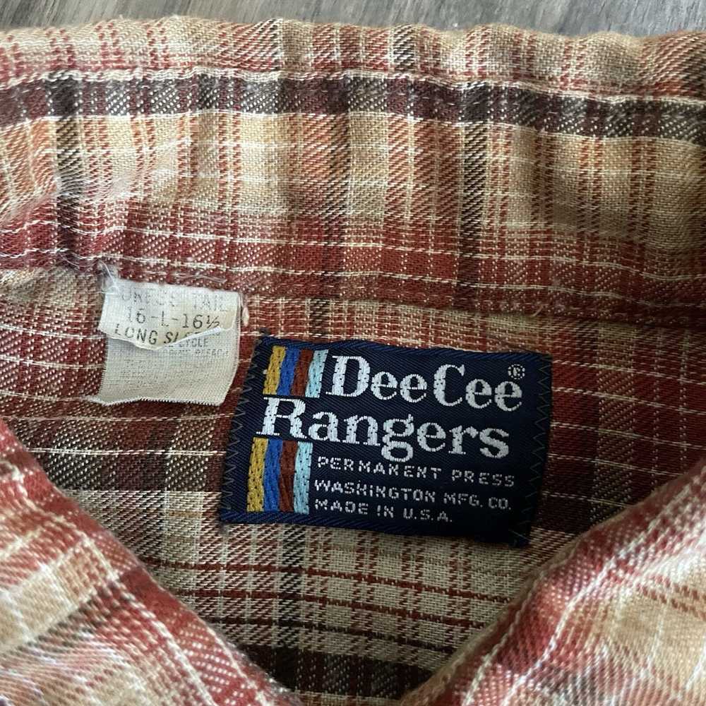 Vintage Vintage Dee Cee Shirt Mens Size L Plaid W… - image 4