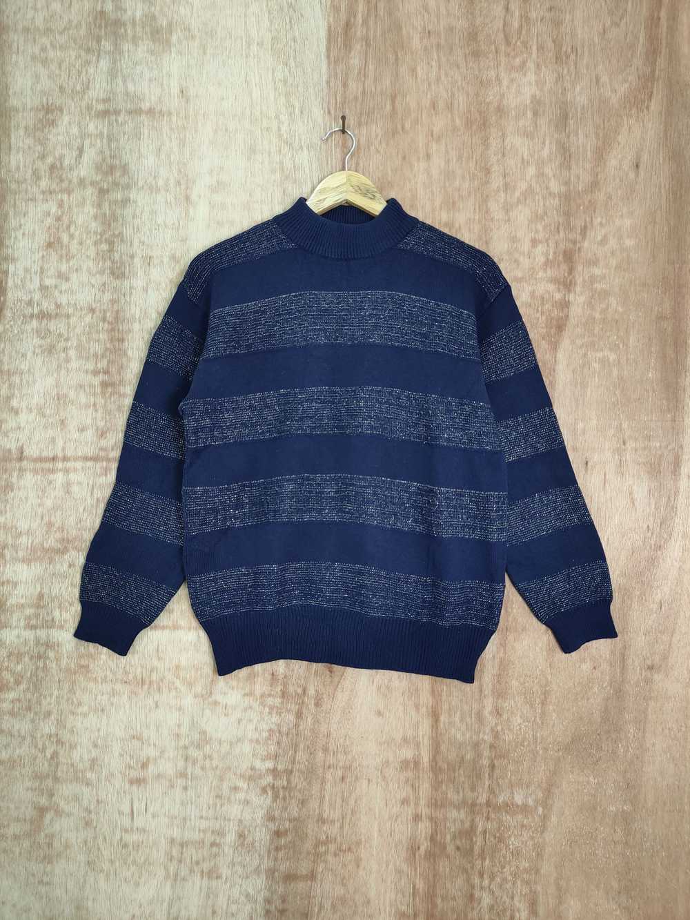 Coloured Cable Knit Sweater × Japanese Brand × Ov… - image 1