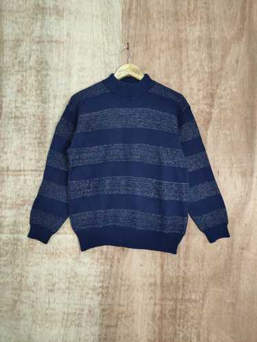 Coloured Cable Knit Sweater × Japanese Brand × Ov… - image 1