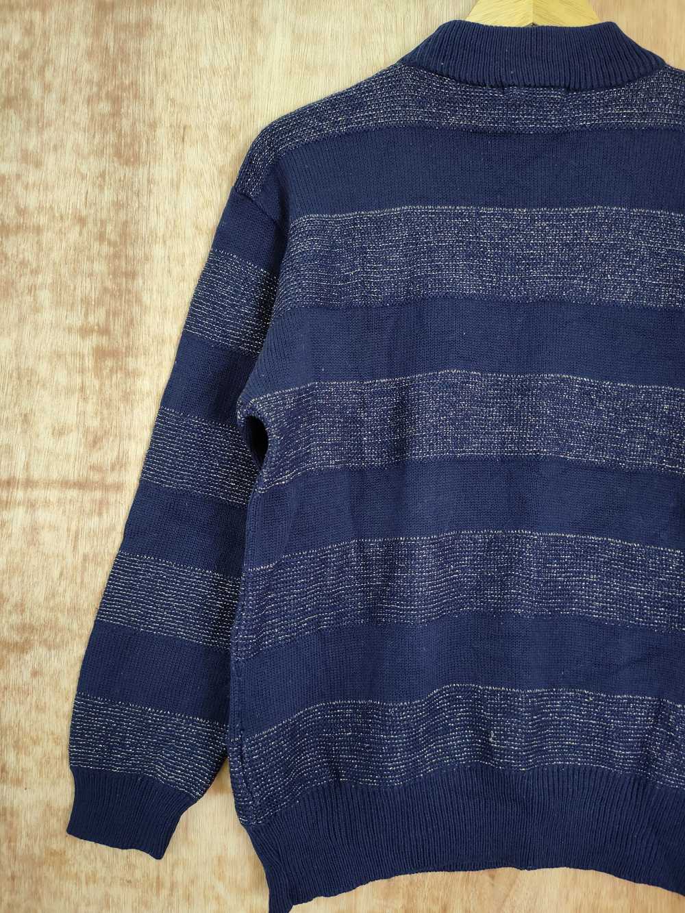 Coloured Cable Knit Sweater × Japanese Brand × Ov… - image 8