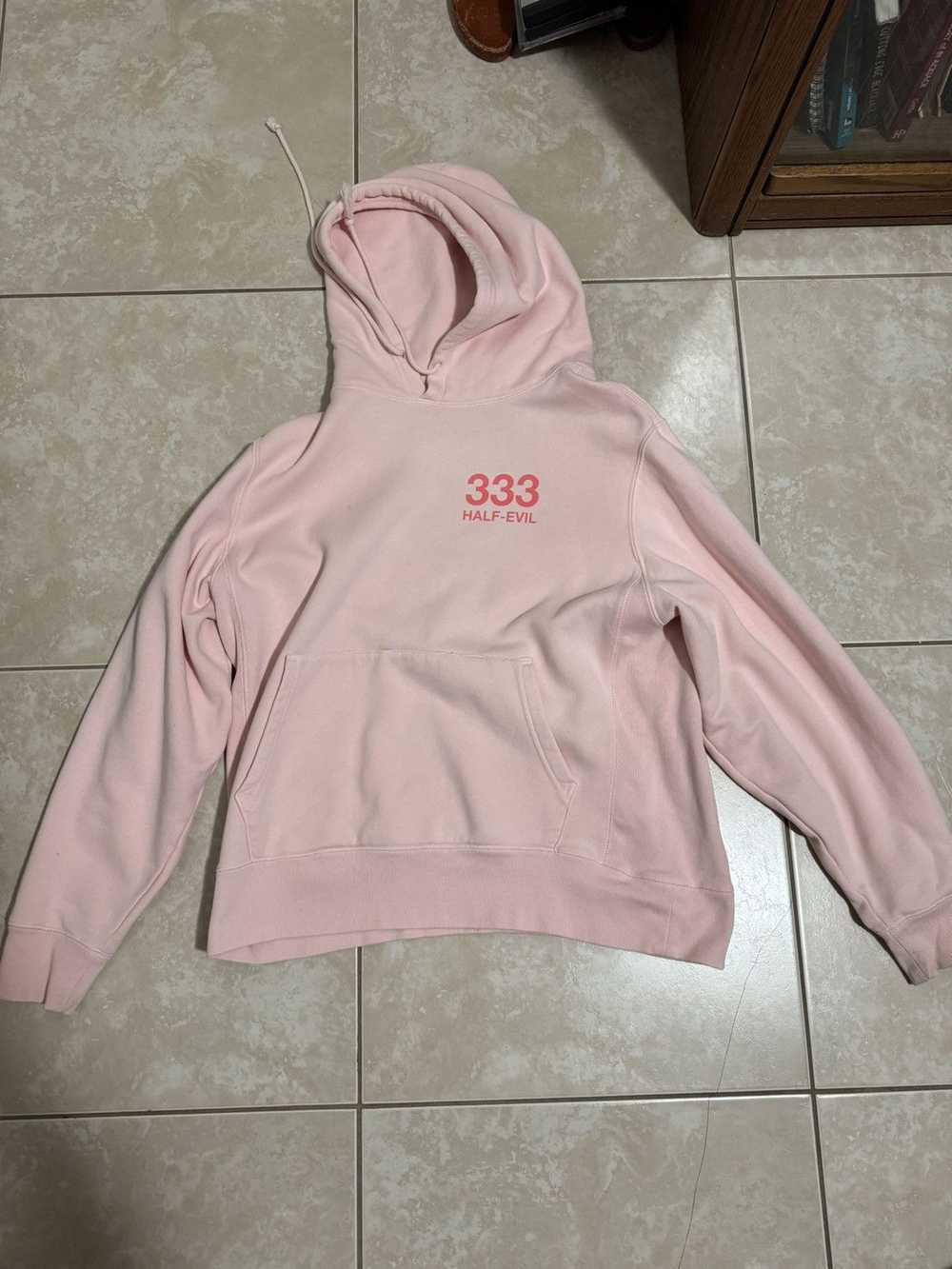 Half Evil × Streetwear pink half evil hoodie - image 1