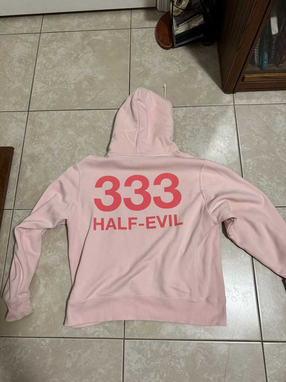 Half Evil × Streetwear pink half evil hoodie - image 2