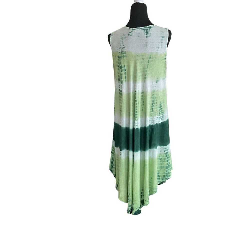 Vintage VTG Boho Just Cruising Green Tie Dye Bead… - image 3