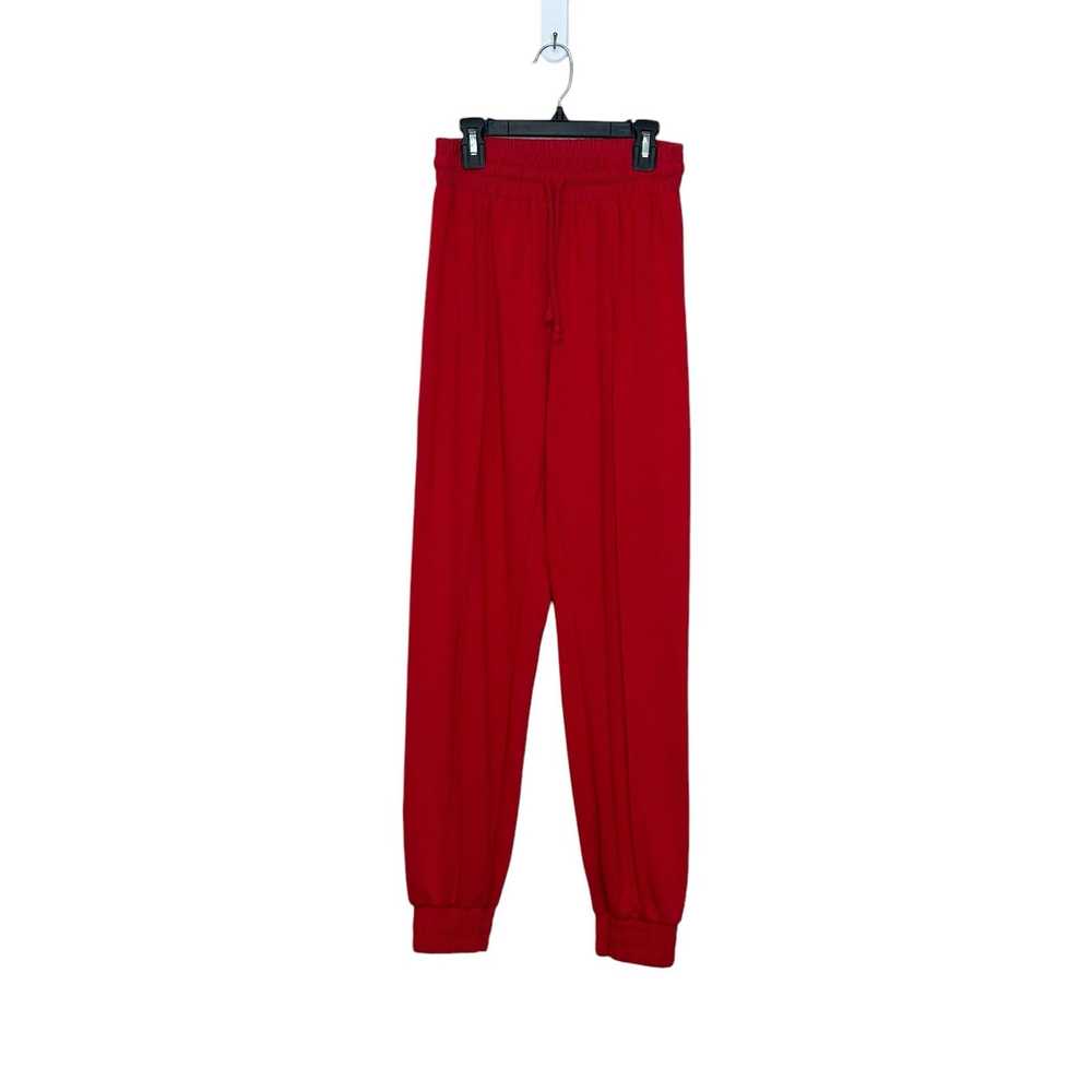 Zara Zara red pull on sweatpants size Small - image 10