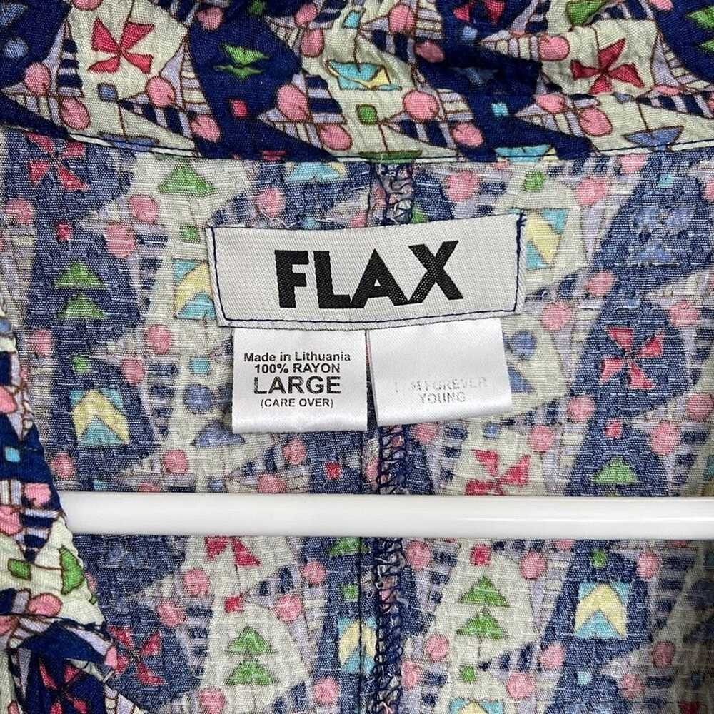 flax * Flax size large womens rayon blouse button… - image 3