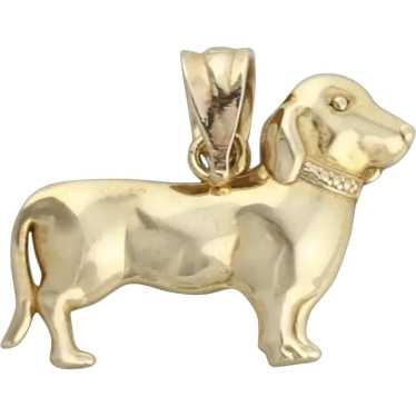 Pendant Only 10k Yellow Gold Dachshund Dog Pendant