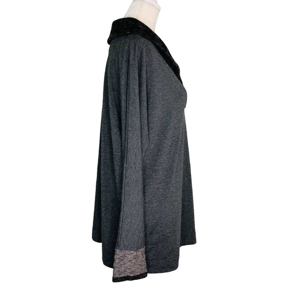 Other Soft Surroundings Gray Tunic Top M Gray LS … - image 4