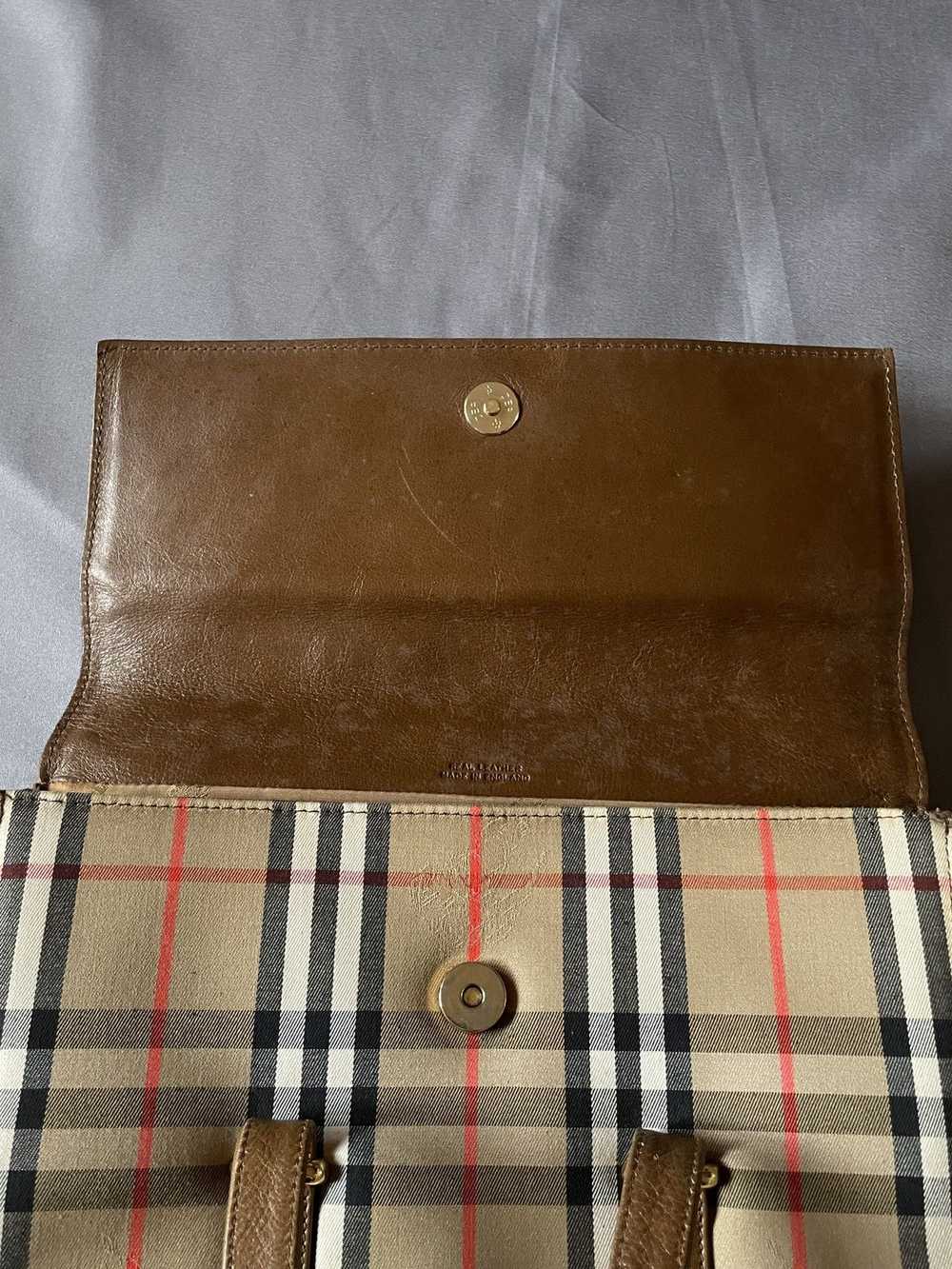 Burberry × Designer × Genuine Leather Rare Burber… - image 6