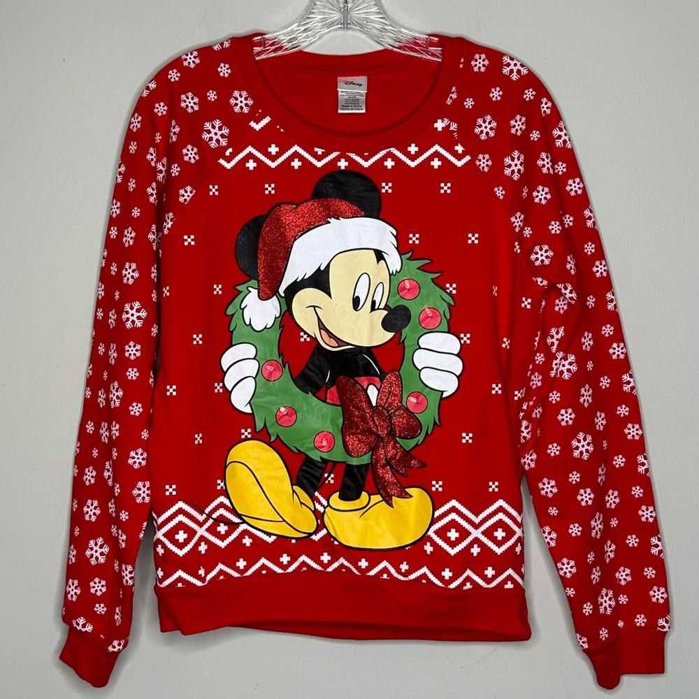 Disney Disney Mickey Mouse Christmas Sweater LIGH… - image 1