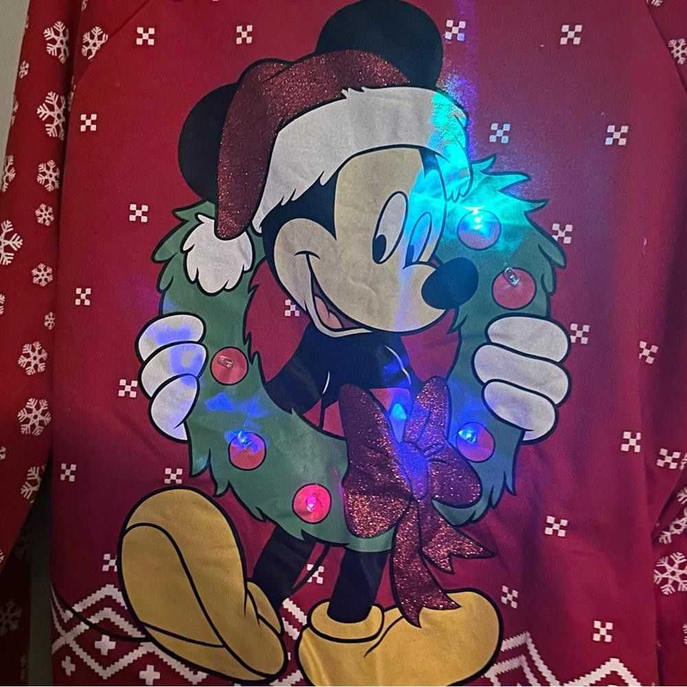 Disney Disney Mickey Mouse Christmas Sweater LIGH… - image 5