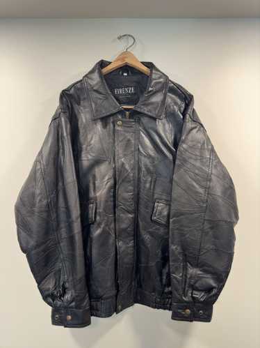 Vintage 80s Black Leather Patchwork Jacket - image 1