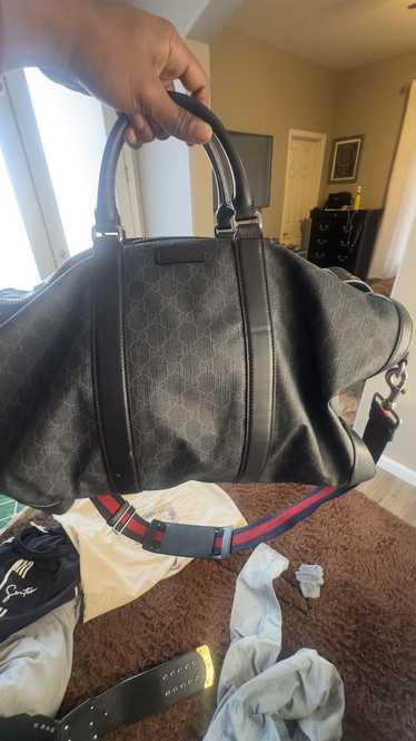 Gucci GG Supreme Black Carry On Duffle Bag