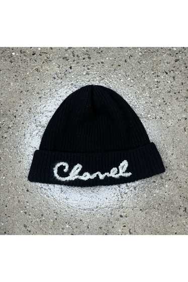 Chanel Cashmere Pearl Logo Beanie