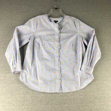 Talbots Talbots Top Womens 1X Button Front Hearts… - image 1