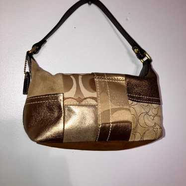 Vintage Coach Patchwork Suede Bag